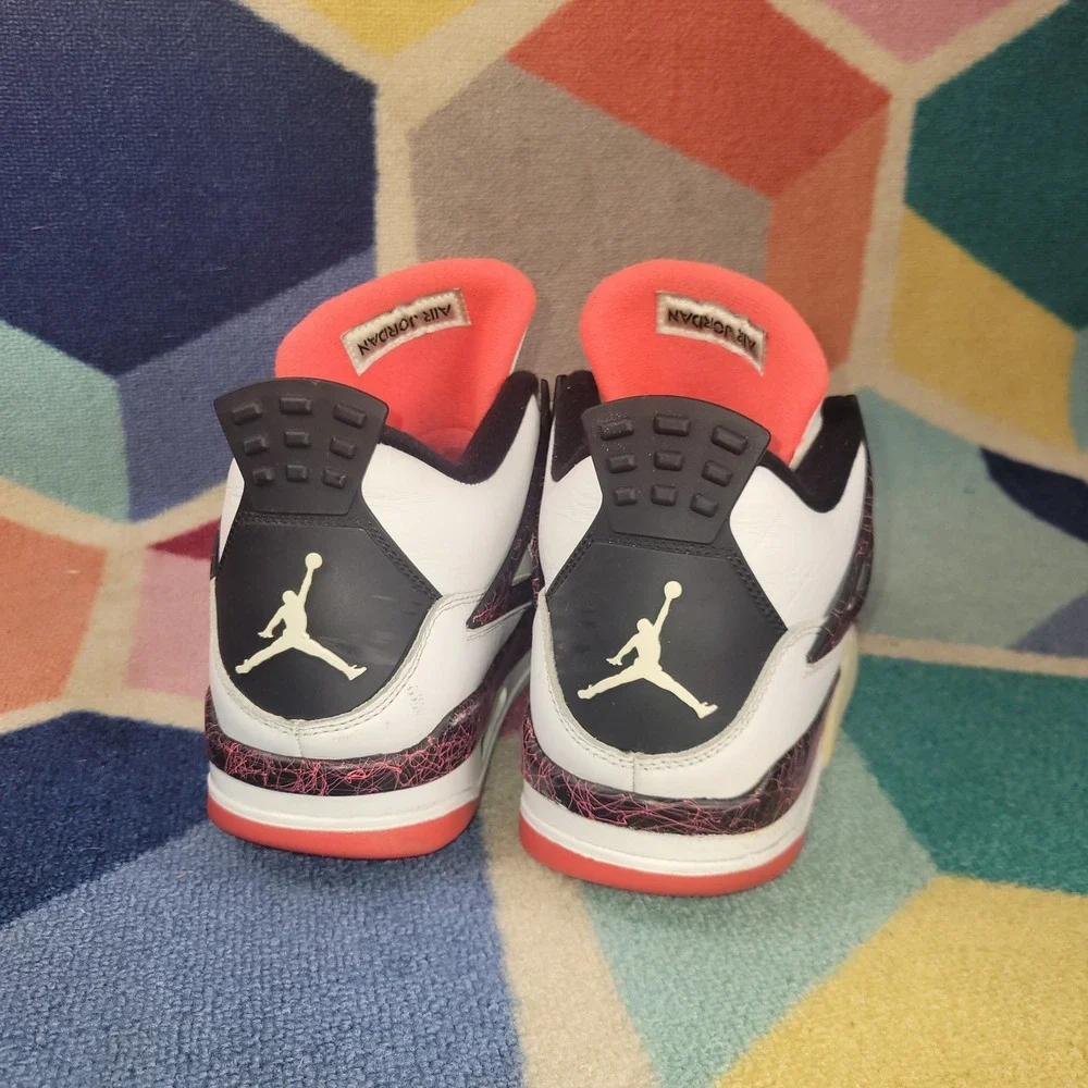 Air Jordan 4 Retro Flight Nostalgia White Bright Crimson 308497-116 Mens‎ 12